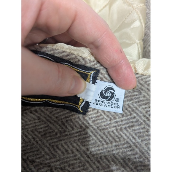 Vintage Fieldston Clothes Herringbone Double Breasted Wool Coat Women Read Size - Picture 6 of 12